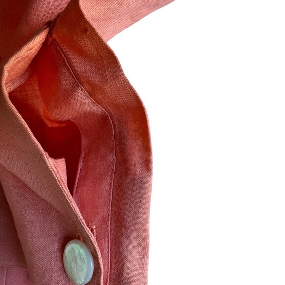 Vintage 1940s Childs Peach Pink Romper Shorts Lace Trim & Buttons 2 Piece - Picture 12 of 15